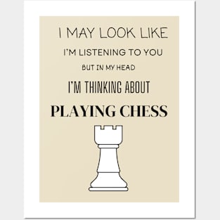 Thinking about chess Posters and Art